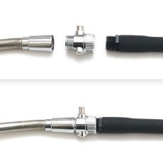 Zastavovací ventil medzi sprchovú hadicu a klystírový nadstavec