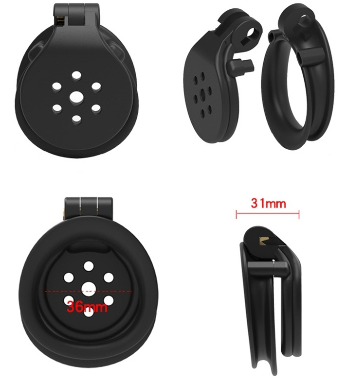 Pánsky pás cudnosti - Flat Zone čierny (2,5 cm)