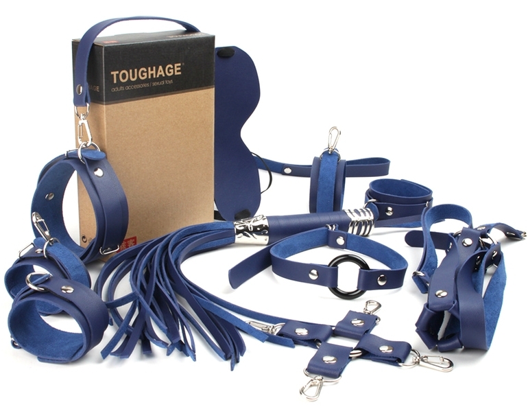 BDSM sada Obedience modrá