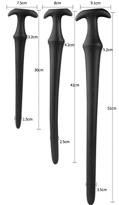 Long dildo Ultra Slim S 30 x 3,2 cm Black - gb34670