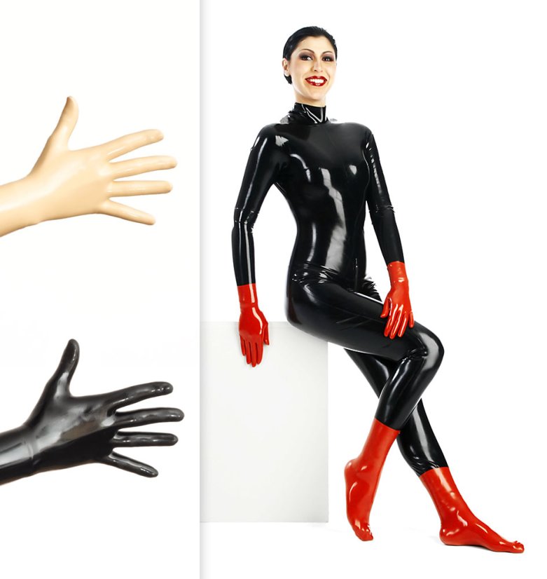 Krátké latexové rukavice nejvyšší kvality - ČERNÉ