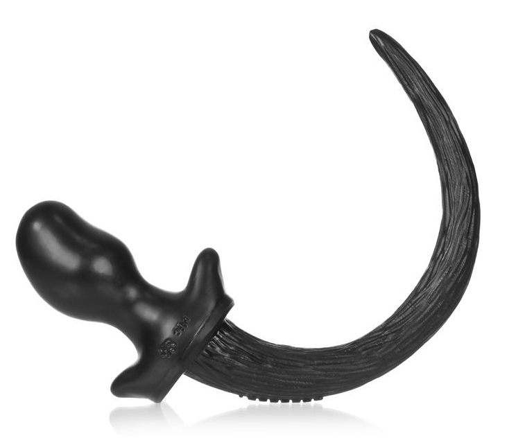 Análny kolík - psí chvostík OB čierny S (8 x 4 cm) - gb28860