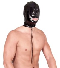 Laková maska so zipsom cez ústa