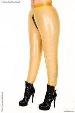 Inflatable latex pants - side view