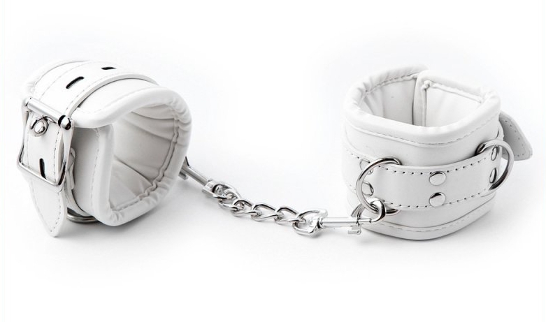 White padded ankle cuffs