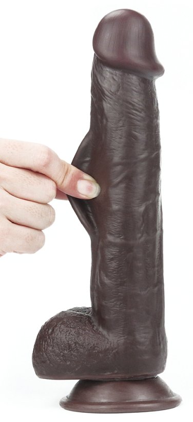 Sliding Skin Dildo 18 x 4,5 cm Brown - gb16500