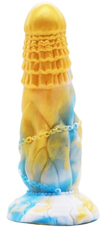 Dildo Fheniks 18 x 6 cm Gold-Blue - gb10471