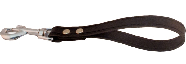 Krátke kožené vodítko s karabínou - gb21585
