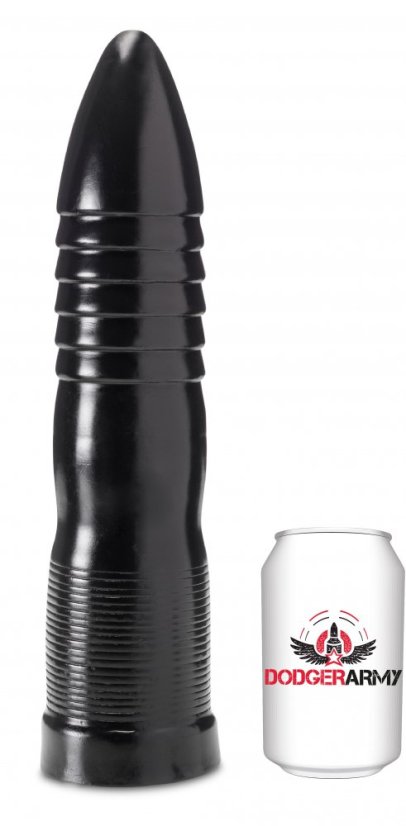 Černé dildo - Rundstag (32 x 7,5 cm)