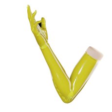 Latexové rukavice UniqDsn - žluté dlouhé