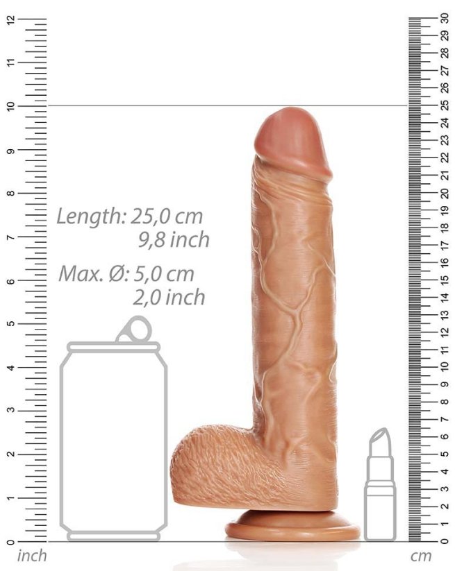 Realistic dildo STRAIGHT STRONG 19 x 5 cm Latino - gb44882