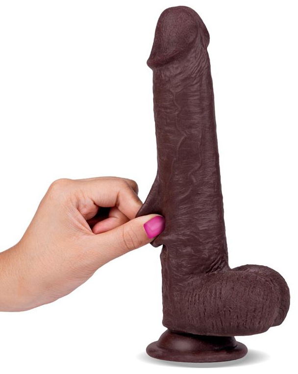 Realistic Dildo Slidy Cock 17 x 4 cm Brown - gb42522