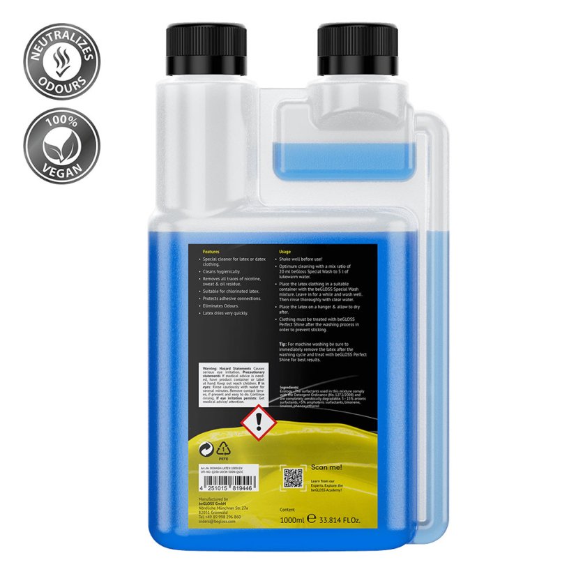 beGLOSS Latex Detergent - Special Wash - 1000 ml (1 litr)
