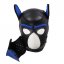 Neoprenová psí maska černo-modrá