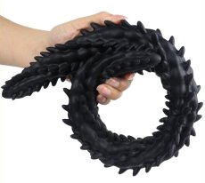 Double Dildo Scolop S 40 x 3 cm Black - gb23494 (In stock)