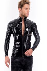 Pánske latexové tričko s dlhým rukávom - poodopnuté