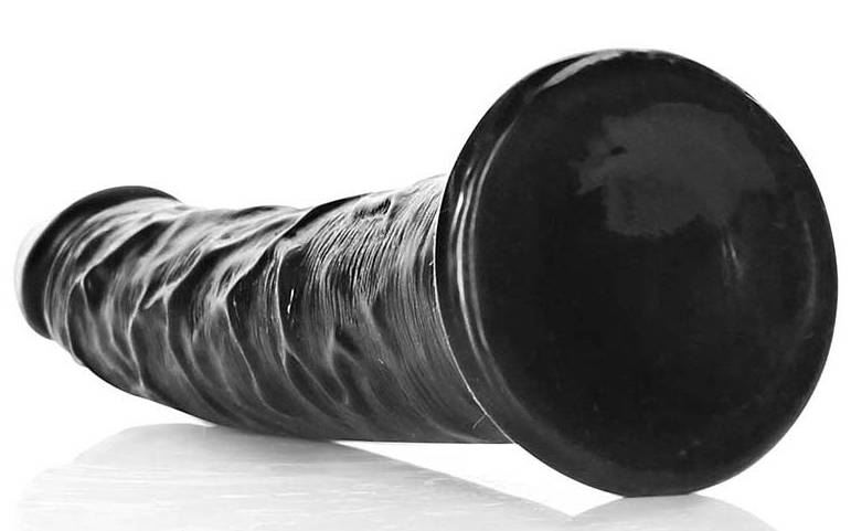 Slim Dildo RealRock 15,5 x 3,8 cm Black - gb44843