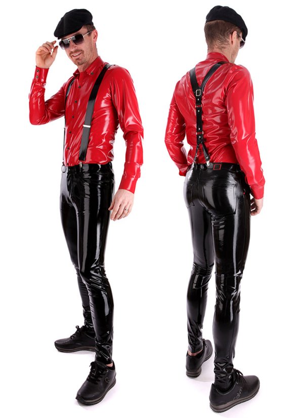 Pánske latexové džínsy SLIM