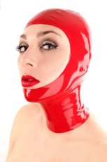 Latexová maska otvorená - červená