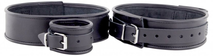 Kožené putá stehna-ruky (PEVNE SPOJENÉ) - gb29416