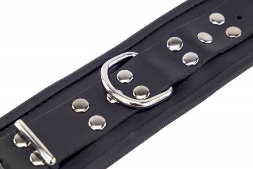 Kožené putá na ruky "The Red" čierna - gb13422