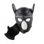 Neoprenová psí maska černo-růžová - gb17445