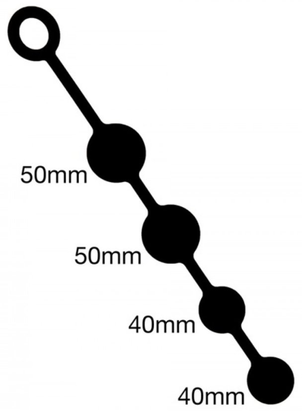 Anal balls Silicone Duo 35 x 5 cm - gb31309