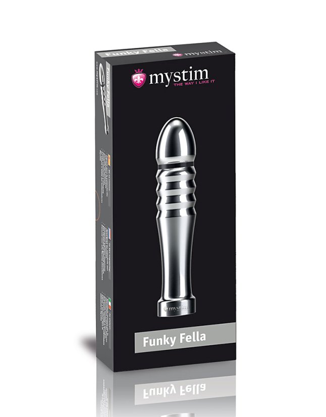 Kovové dildo pre elektrosex - Funky Fella - balenie
