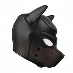 Neoprenová psí maska černo-hnědá