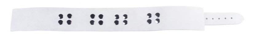 Kožený obojok "The Red" biely