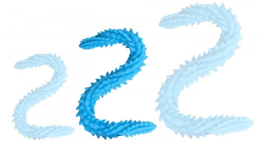 Double Dildo Scolop M 50 x 4 cm Blue - gb44578