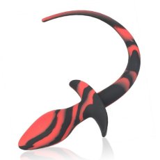 Anal Plug - Dog Tail KP Black and Red (7.5 x 3 cm) - gb26314