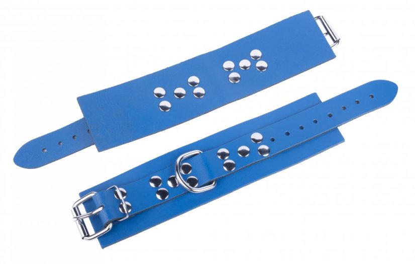 Kožené putá "The Red" modrá - gb14001