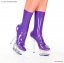 Krátké latexové ponožky - fialové