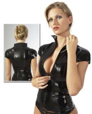 Latexová košieľka na zips