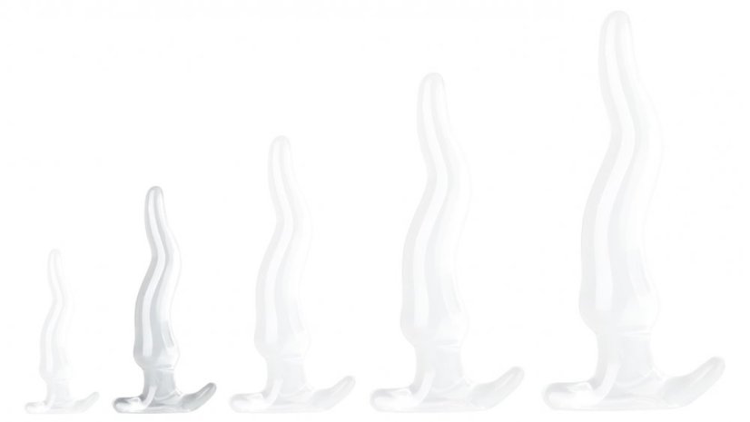 Anální kolík - Lieps transparent M 18 x 4 cm - gb42620