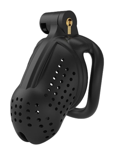 Pánsky pás cudnosti - Dottia čierny (8,5 x 3,5 cm)