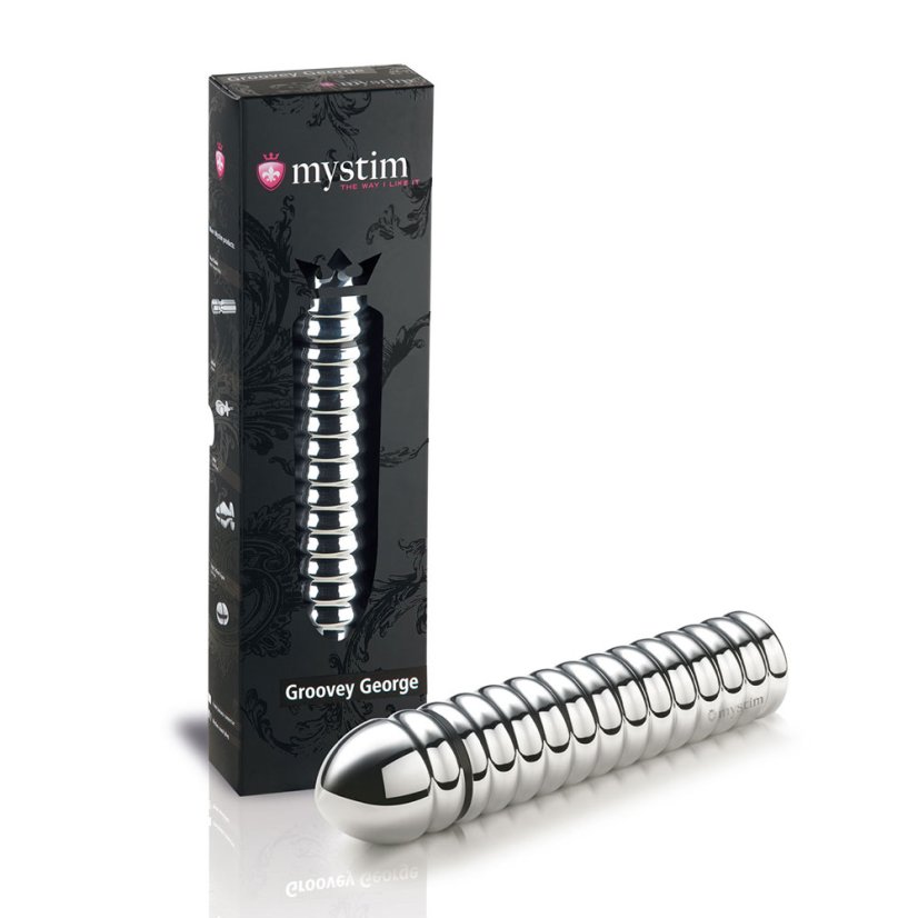 Kovové dildo pro elektrosex - Groovey George - balení
