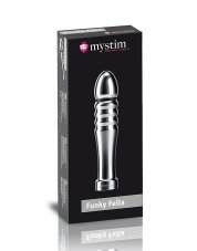 Metal dildo for electrosex - packaging