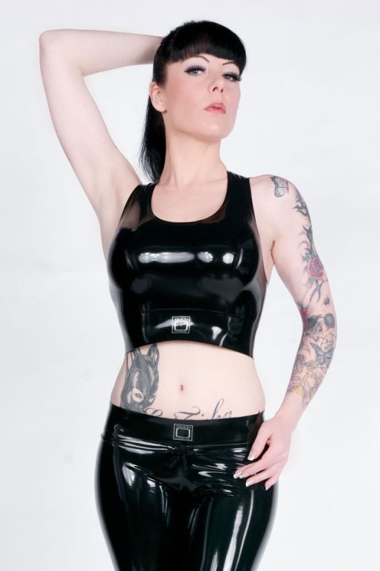 Sexy športový latexový top