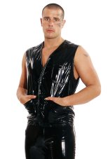Pánska laková vesta s vreckami