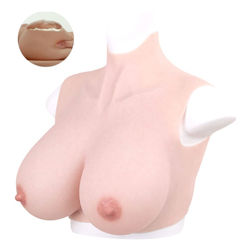 Silikónové prsia E (silikónová výplň) - svetlá farba