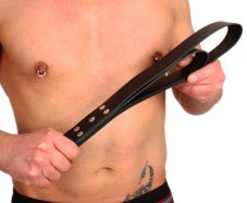 Double leather paddle - 44 x 5 cm