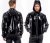Latex hoodie with practical pockets