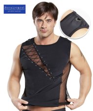 Men's T-shirt with decorative lacing Men's T-shirt with decorative lacing