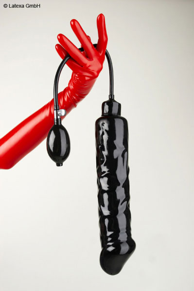 Obrie duté nafukovacie dildo z veľmi silného latexu
