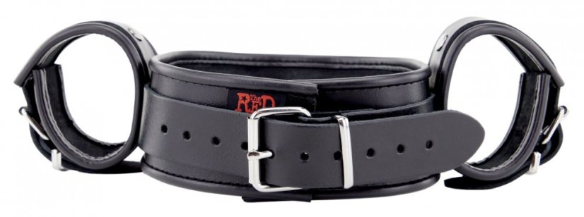 Kožený obojok s putami na ruky