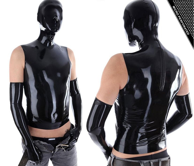 Latexové tričko s mikroperforovanou maskou