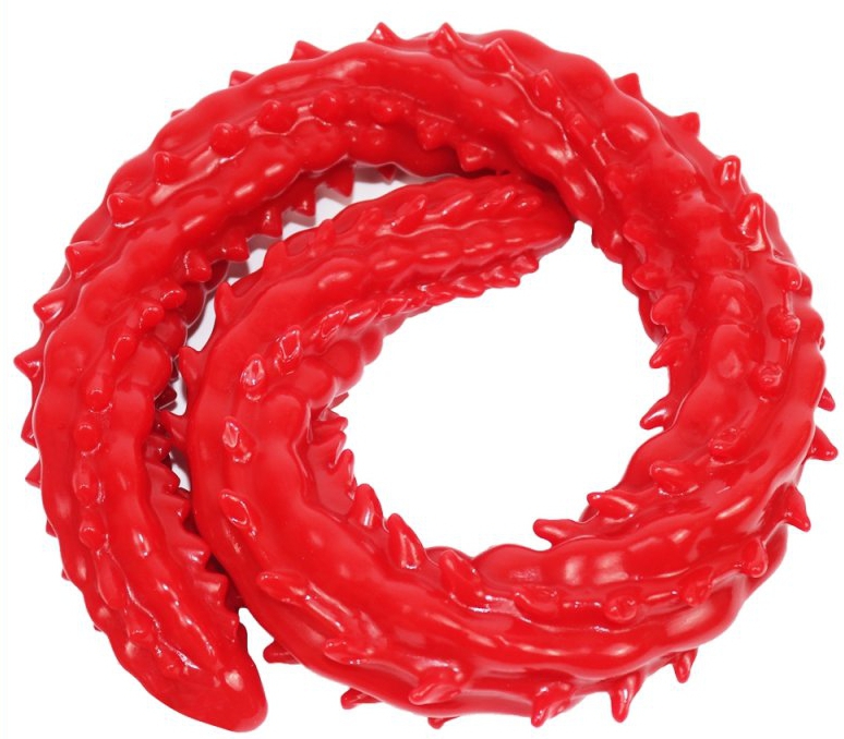 Long Dildo Barded 60 x 4 cm Red - gb41023