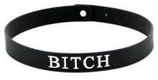 Silikónový obojok s nápisom BITCH